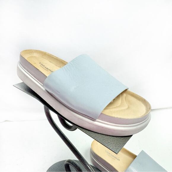 Vagabond Shoemakers Light Blue Erin Leather Slides Sandals Size 37/ US 6.5 - Picture 2 of 7